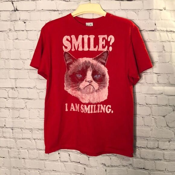 Grumpy Cat I Am Smiling Graphic Tee Shirt S - Picture 2 of 9